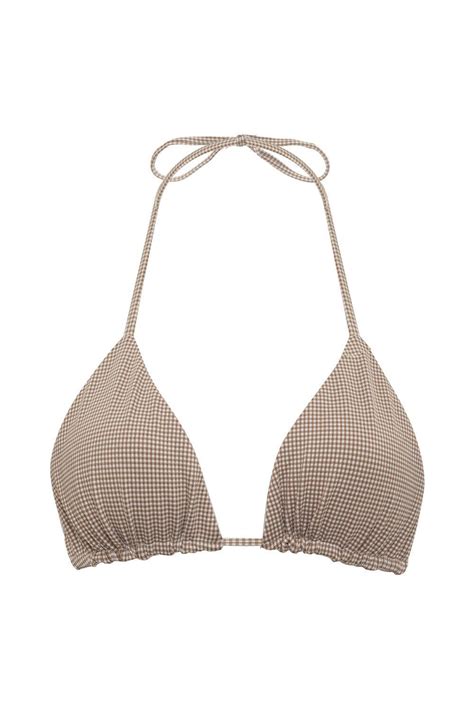 Frankies Bikinis X Sydney Sweeney Tia Triangle Bikini Top Florence Gingham Woman Bikinis