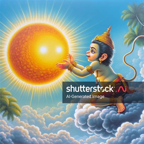 Lord Baby Hanuman Eating Sun AI-generated image 2472760261 | Shutterstock