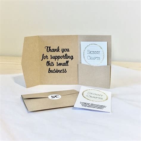 Business Envelope Business Card Envelope Business Card Etsy