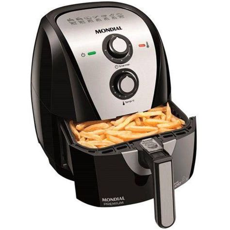 Fritadeira Sem Óleo Air Fryer AF 17 5 Litros 110V Mondial PRETO PRATA