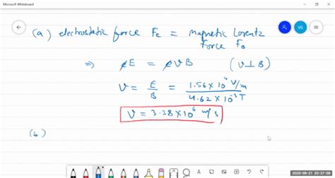 Solved A What Is The Speed Of A Beam Of Electrons When The