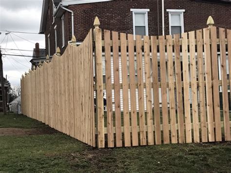 Western Red Cedar Spaced Picket Fence With French Gothic Posts And