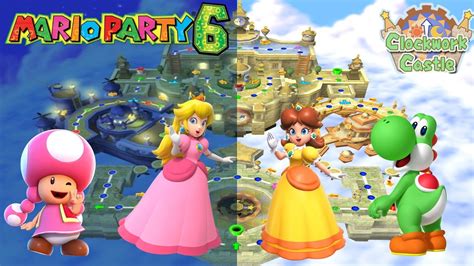 Mario Party Toadette Vs Peach Vs Daisy Vs Yoshi Clockwork Castle