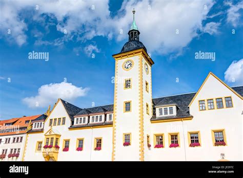 Town Hall Of Freiberg Stock Photo Alamy