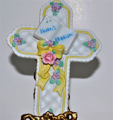 Enesco 1992 Baby Girl Baptism Cross 620734 Etsy