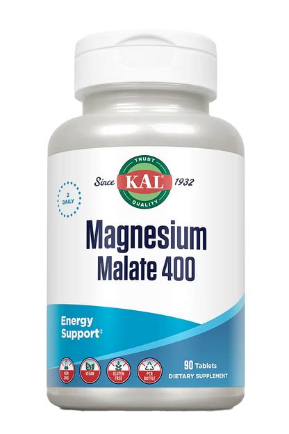 Magnesium Malate 400 Tablets – Kal Vitamins