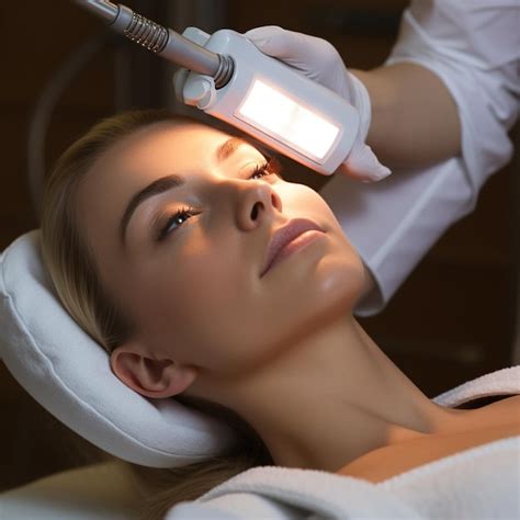 Premium Ai Image Woman Having Ipl Therapy Intense Pulsed Light