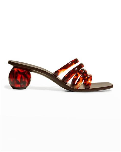 Buy Cult Gaia Jennee Four Band Mule Sandals Tortoise At 55 Off