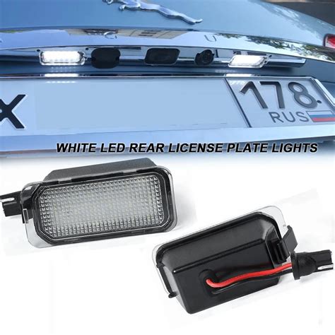 Pair Error Free Led License Plate Light For Jaguar Xf X Xj X