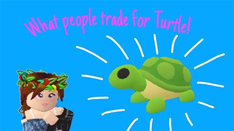 What People Trade For Turtle In Adopt Me Roblox Youtube