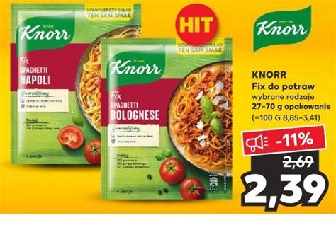 Promocja Spaghetti Bolognese Knorr Fix W Kaufland