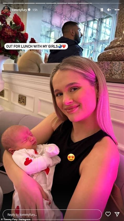 Molly May Hague Hugs Baby Bambi As She Enjoys Valentines Day Luncheon