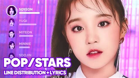 G I Dle Pop Stars Line Distribution Lyrics Color Coded Patreon