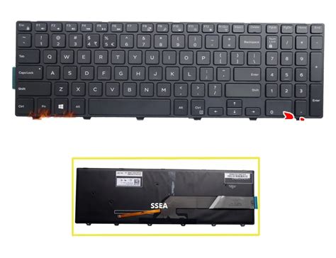 Ssea New Us Keyboard Backlight For Dell Inspiron 15 5000 Series 15 5555 5558 5559 Laptop 