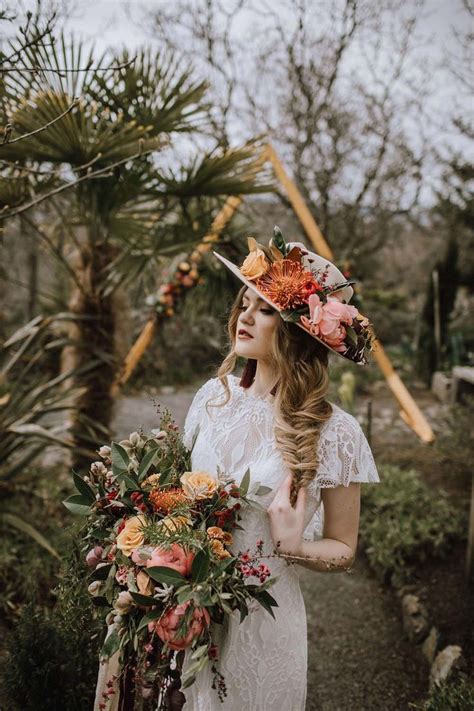 Floral Adorned Wedding Hat