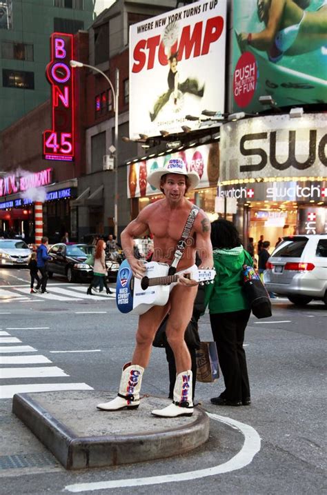 Nyc Naked Cowboy Editorial Stock Photo Image Of Tourists