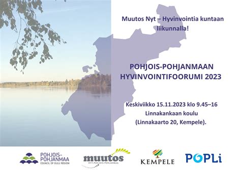 Pohjois Pohjanmaan Hyvinvointifoorumi 2023 Pohjois Pohjanmaan Liitto