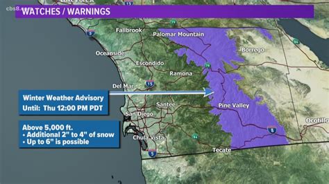 More Rain Ahead For San Diego County Snow And Thunderstorms Possible