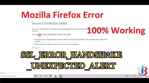 Solved Secure Connection Failed Ssl Error Handshake Unexpected Alert