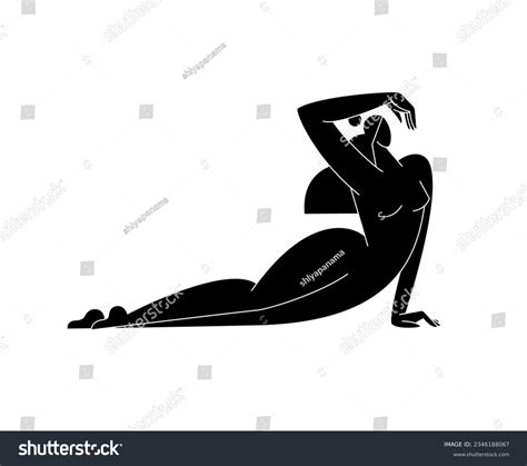 Contemporary Female Body Vector Illustration Nude Stock Vector Royalty Free
