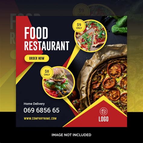 Social media food instagram post restaurant template | Premium Psd # ...