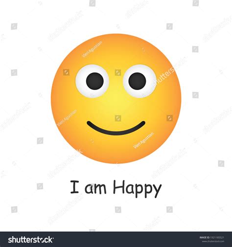 happy illustration happy emoticon isolated white stock vector royalty