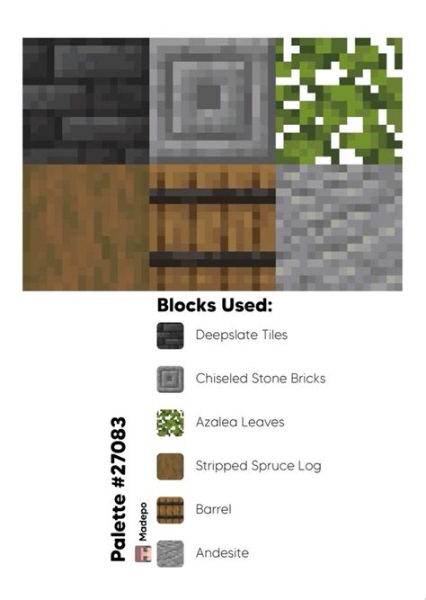 Minecraft Block Palette 27083 In 2022 Minecraft Blocks Minecraft