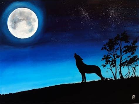 Watercolor Moonlight Painting Demonstration - YouTube