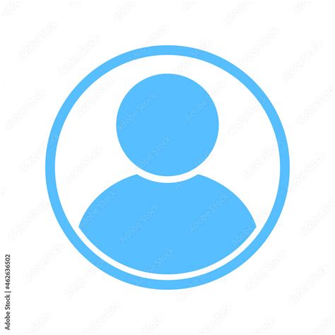 User Account Profile Blue Icon Stock Vector Adobe Stock