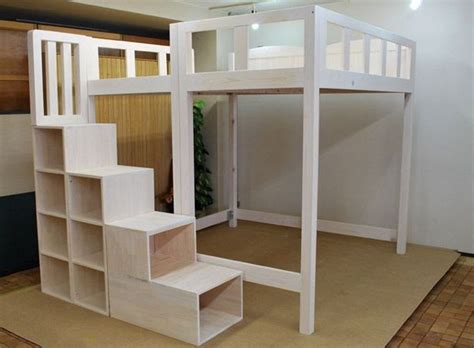 Full Size Loft Bed With Stairs Plans