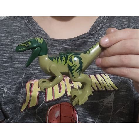 Lindo Dinossauro Blocos De Montar Velociraptor Pequeno Jurassic World