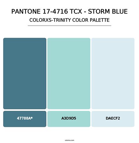 Pantone 17 4716 Tcx Storm Blue Color Palettes