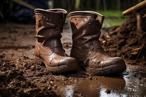 Premium AI Image | mud boots are a work of art.