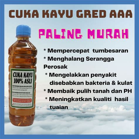 Cuka Kayu Asli Natural Wood Vinegar Organik Asli Gred Aaa