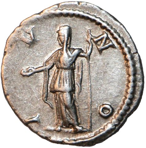 Denarius Julia Maesa Ivno Juno Roman Empire Bc Ad