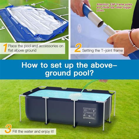 CAPBOL Rectangle Pool Durable Steel Frame Above Ground Pool | Wayfair