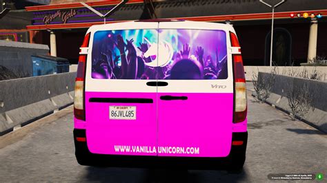 Mercedes Vito Vanilla Unicorn Livery Gta5