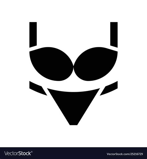 Bikini Or Lingerie Solid Style Icon Royalty Free Vector