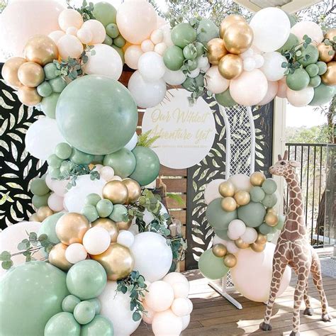 Amazon Sage Green Balloon Garland Arch Kit Pcs Baby Shower