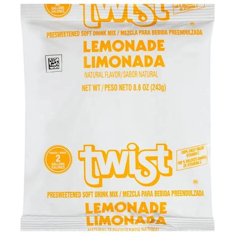 Twist Lemonade Powdered Drink Mix 86oz Bag Pack Of 12