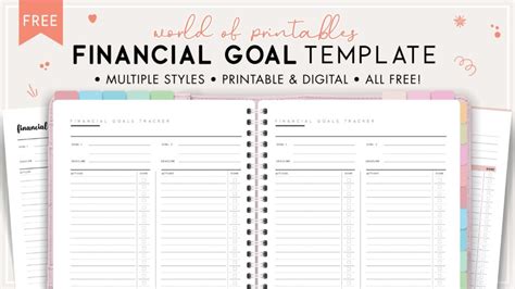 The Financial Goals Template You Need Right Now - World of Printables