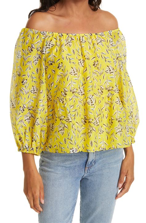 Buy Alice Olivia Alta Floral Print Cotton And Silk Top Free Swinging