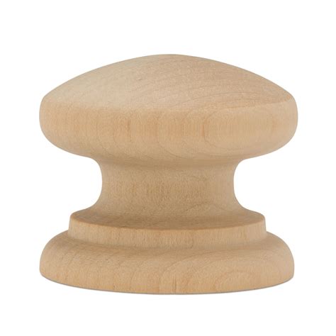 British Wood Knobs 1-3/4 inch, Pack of 250 Unfinished Round Wooden ...