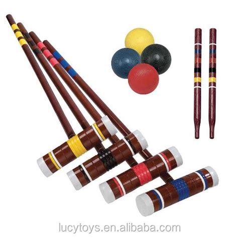 Premium Best Selling Classic Lawn Yard Outdoor Games Wooden Croquet Set