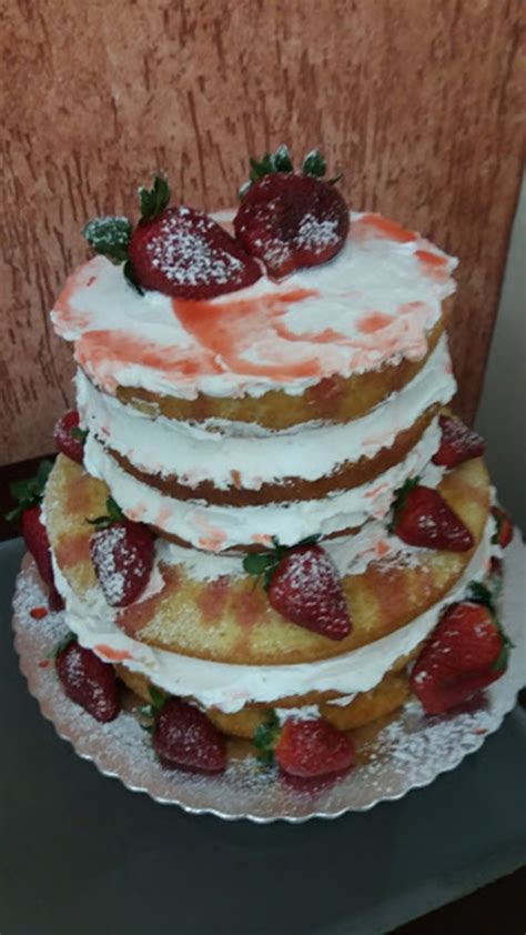 Bolo Naked Cake De Morangos Elo Produtos Especiais