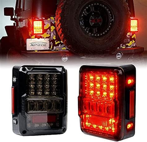 Xprite Luces Traseras Led Ahumadas D Para Jeep Wrangler Jk Jku