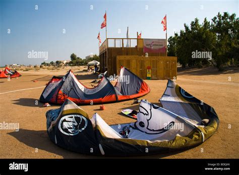 Kite Surfing El Gouna Beach Red Sea Egypt Stock Photo Alamy