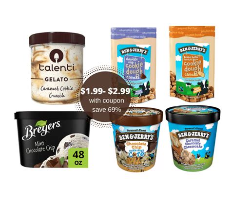 $2.99 Talenti Gelato and $1.99 Ben & Jerry's and Breyer's Ice Cream at ...