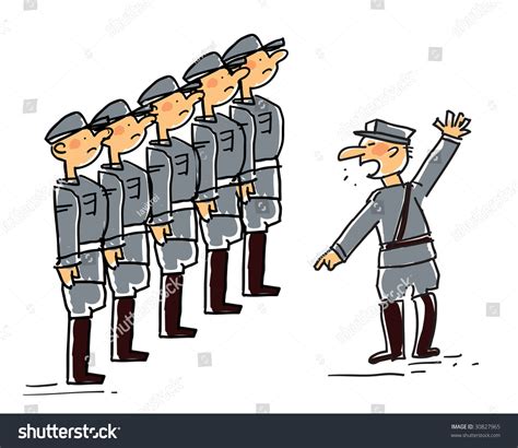 Vector Cartoon Related With Military Man Soldiers Andor Army