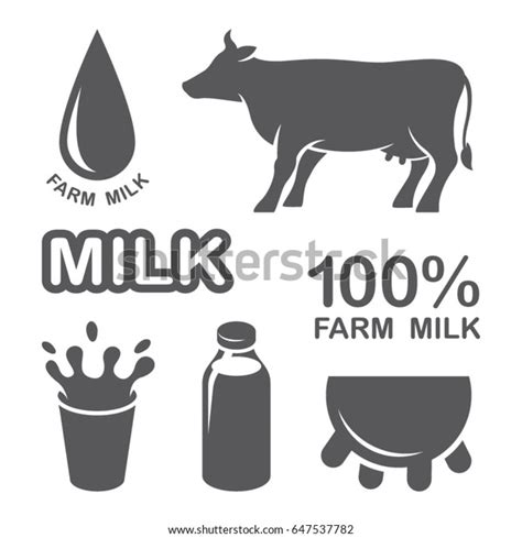 Farm Milk Dairy Farm Stock Vector Royalty Free 647537782 Shutterstock